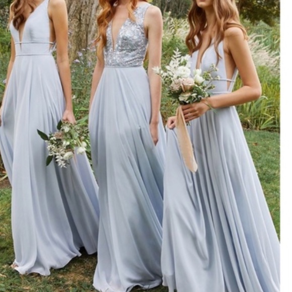 Jenny Yoo Dresses & Skirts - BHLDN Jenny Yoo Kinsley Dress in Whisper Blue Size 0 NWT